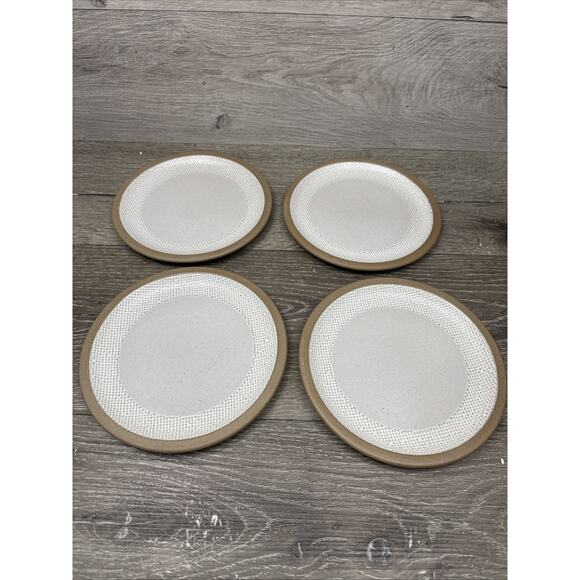 Midwinter Wedgwood Hopsack 7" Bread Plate England ~Set Of 4 - Picture 1 of 6